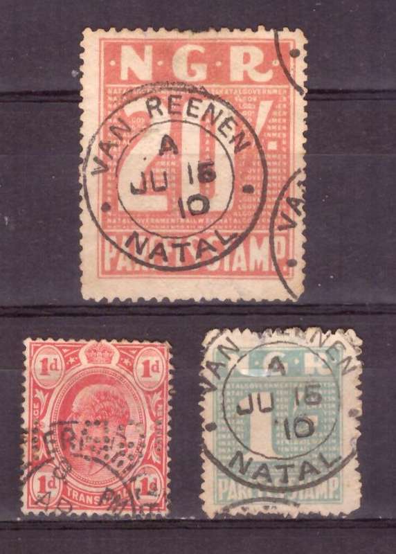 South Africa. Natal Government Railways. top 20/. mix condition.