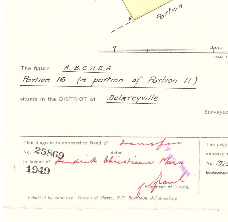 UNION of South AFRICA.  Revenue stamps on document.  5/ language error.
