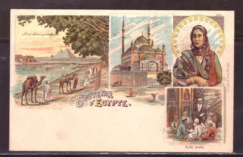 Post Cart from 1890s from Egypt.
