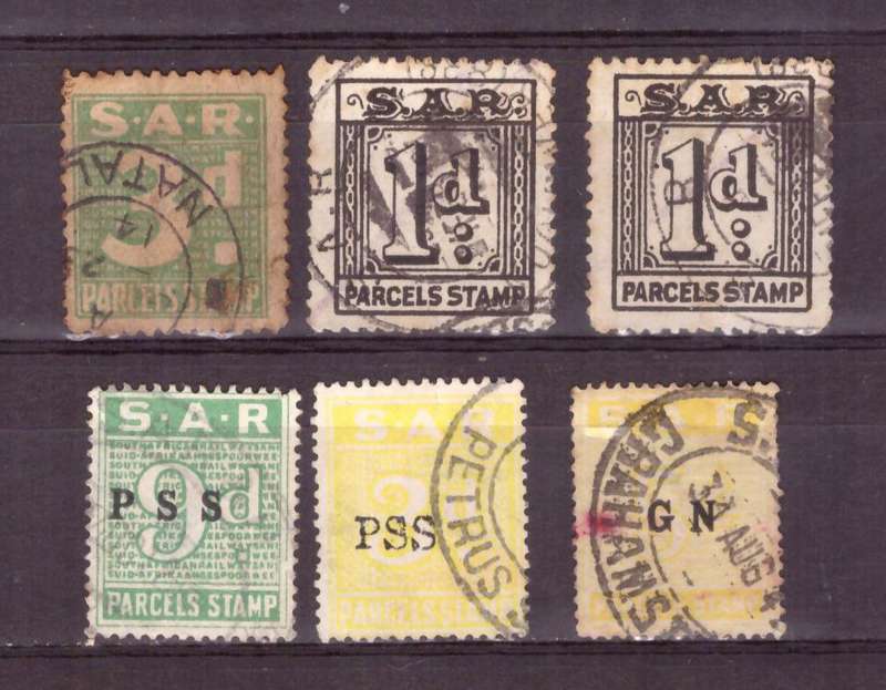UNION of South AFRICA.  Railways parsel stamps. Mixt condition.