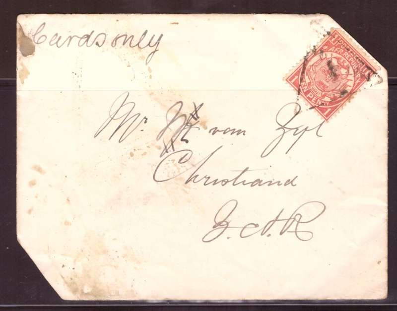 Transvaal cover .Cancel #1 send too Helvetia ZAR.