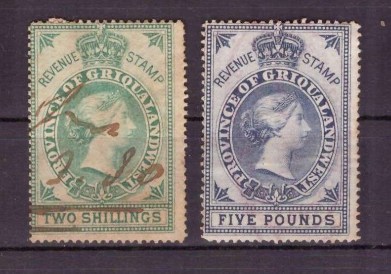 UNION of South AFRICA. Griqualand West  Q. Victoria. Mixt condition.5 pound now gum.