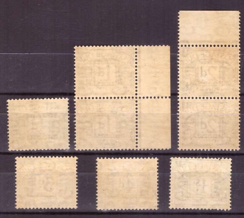 Southern Rhodesia. Postage due stamps. MH,  1/ used