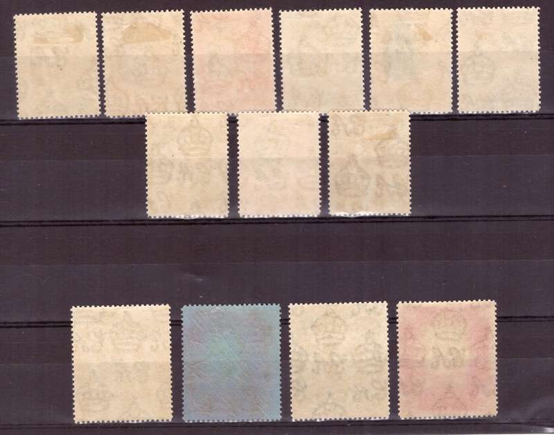 Gambia.  1922 . SG #122-133 and#135-138. MH