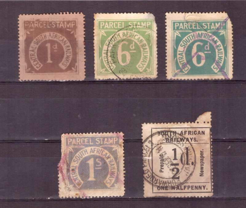 UNION of South AFRICA.  Railways parsel stamps. Mixt condition.