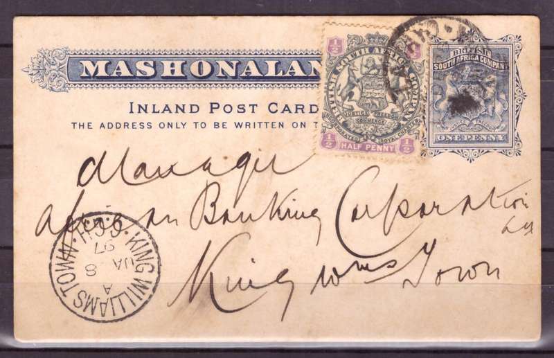 Rhodesia. Mashonaland post cart.