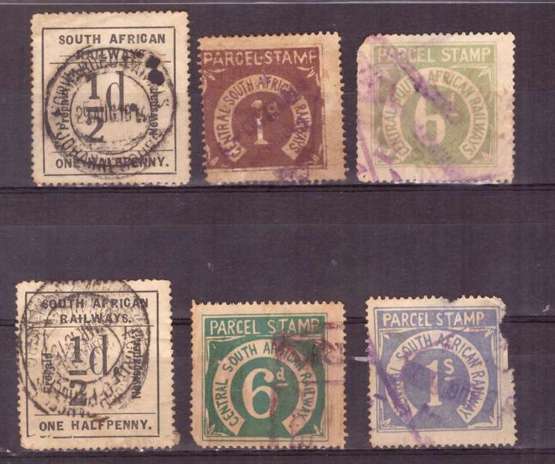 UNION of South AFRICA.  Railways parsel stamps. Mixt condition.