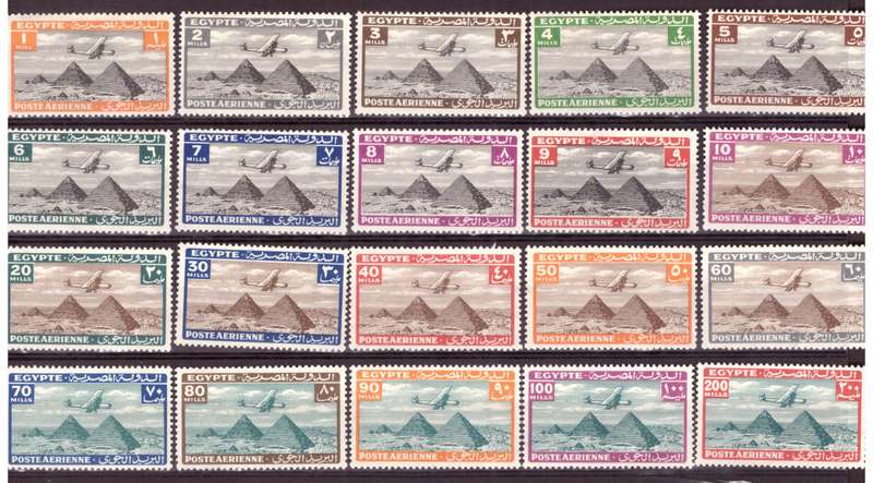 Egypt Scott #C5-C25  Airmals. MH