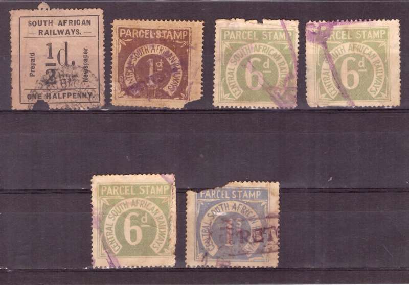 UNION of South AFRICA.  Railways parsel stamps. Mixt condition.