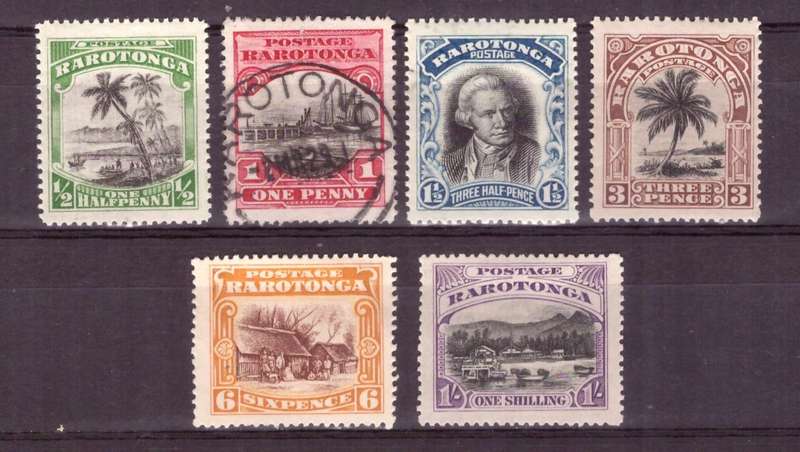 Rarotonga   1920 . SG #70-75 MH. 1d is used.