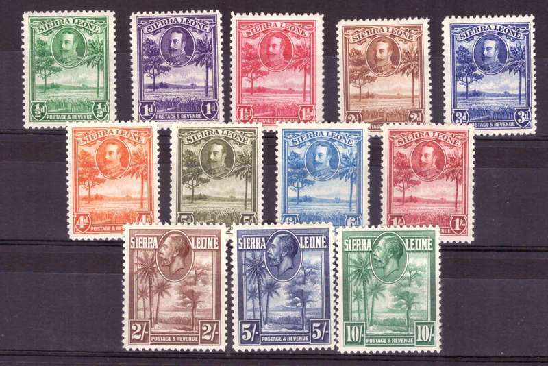 Sierra Leone Scott #155-166.   MH . 1932. from 1/2d-10/.