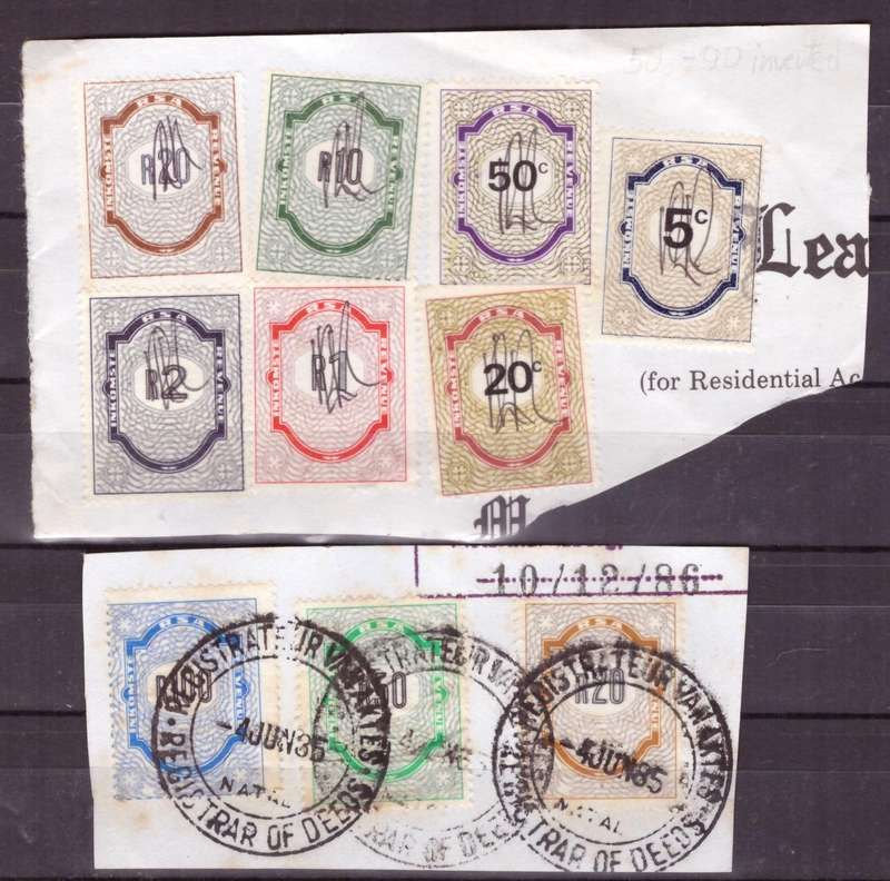 RSA  Revenue stamps .