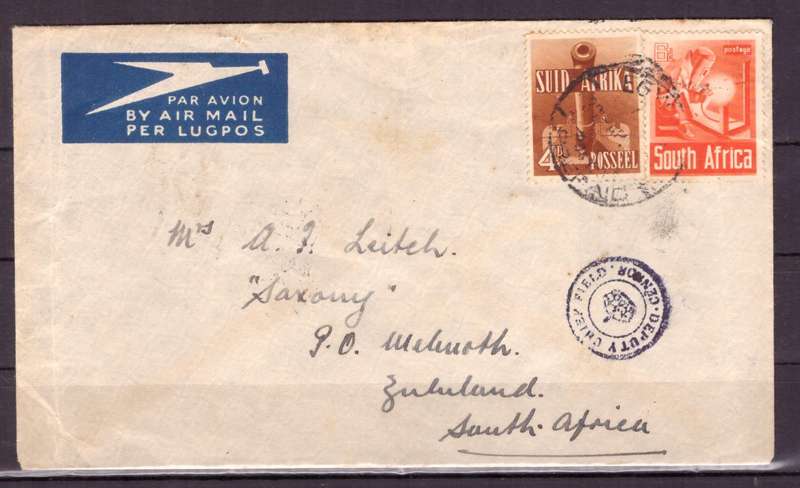 UNION  of South Africa. South African Army Post Offices in Egypt World War II