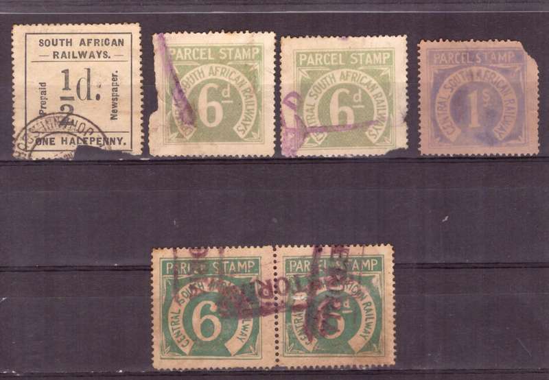 UNION of South AFRICA.  Railways parsel stamps. Mixt condition.