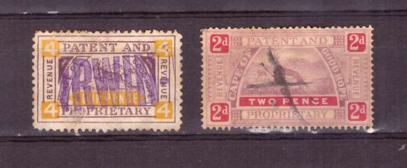 UNION of South AFRICA.  Revenue stamps. Mixt condition.