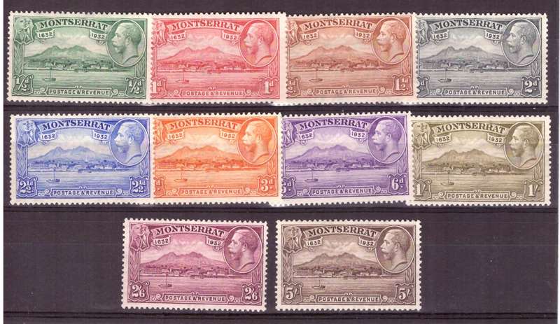 Montserrat  Scott #84-93   .1932 issue   .Full set  MH .