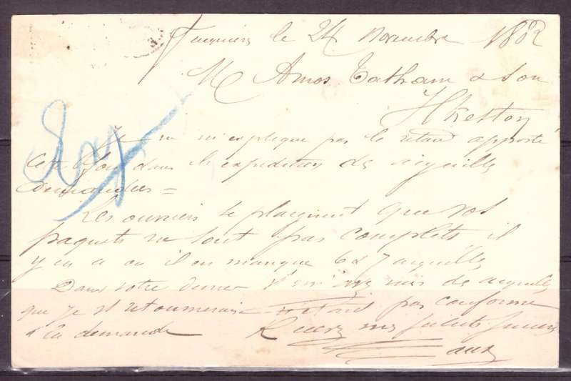 Post Cart 1882? from France to  England