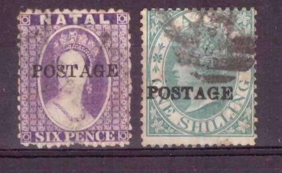 Natal , South AFRICA. SACC# 81-82-83. #81 oveprint  shift. Used. Look Scan Mixed condition.