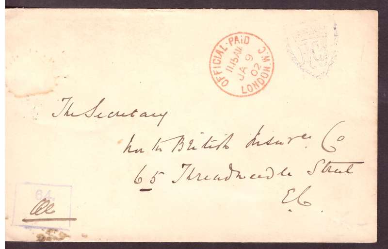 England cover 1902 official  from Royal Courts of Justice.