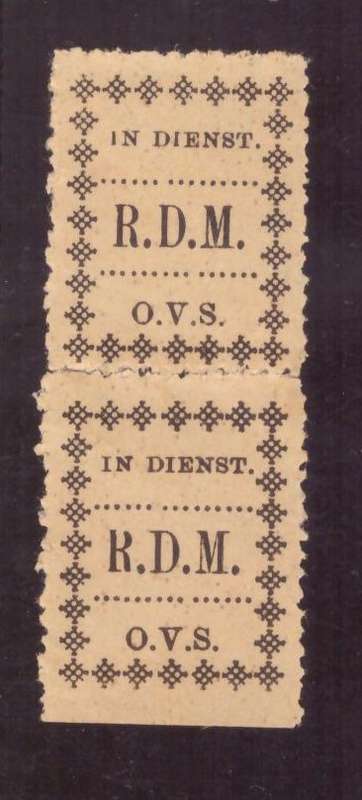 Orenge Free State  1899 Police Frank Stamps. SACC#3  Row 2/ 3 and 4. spliting perf.