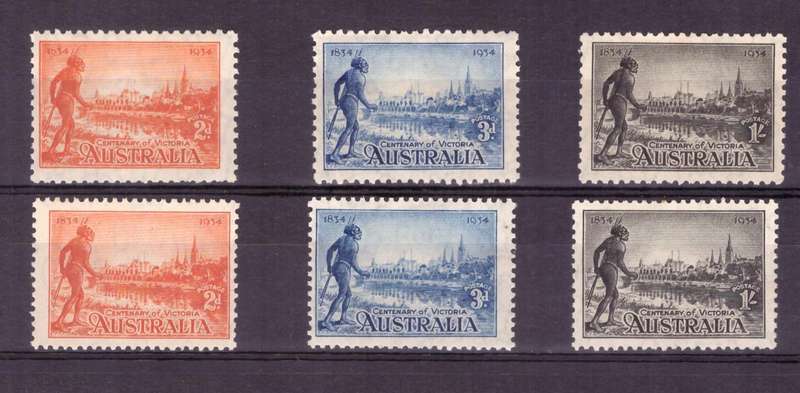 Australia . SG cat.#147-149 and #147a-148a-149a MH.