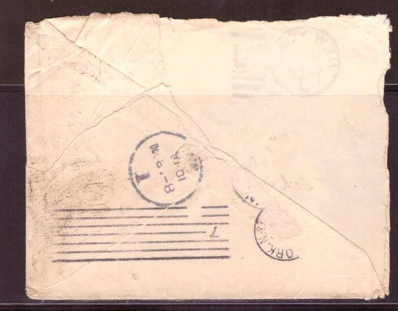 Orenge Free State  1900 COVER  from Windburg to New York . small demage on the beack.