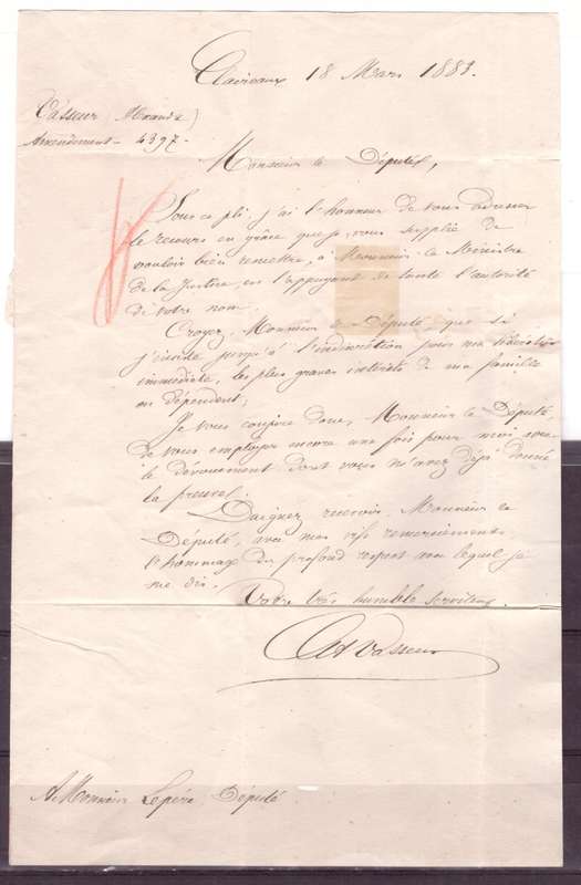 France. Folder, 1883  France .