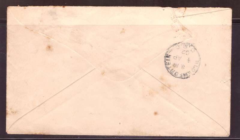 Orenge Free State  1902 COVER  from Windburg to Basutoland. Nice Censor. and extra 2D