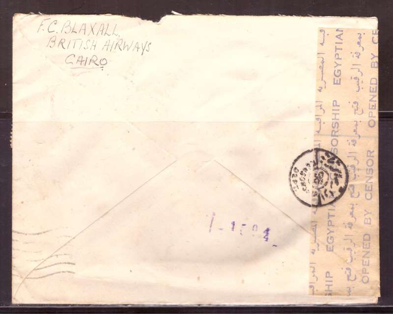 Egypt . Cover 1944 from Alexandria too Durban .Nice dabel Censor.