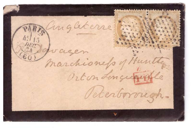 France cover 1874 from Paris. with the letter.