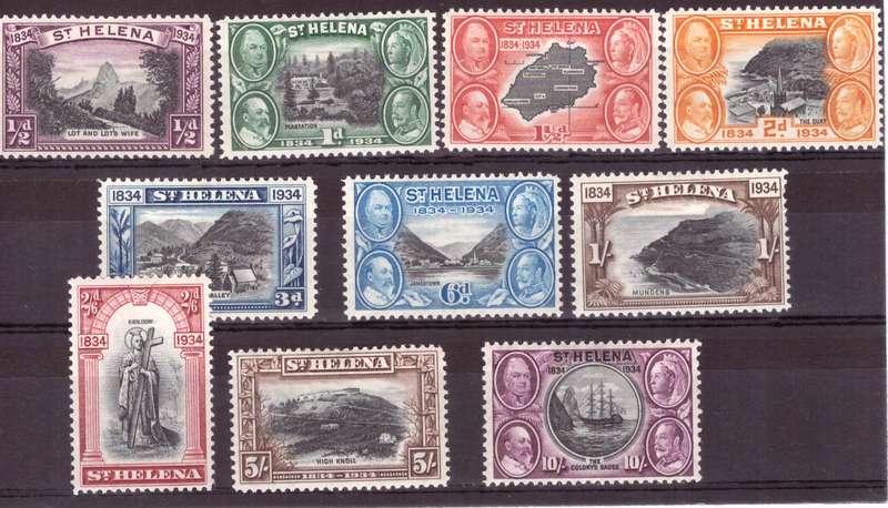 St. Helena. SG. # 114-123.. MH 1934