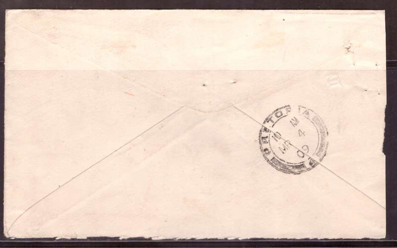 USA 1909 Cover from Pylandi USA. too Pretoria South Africa.