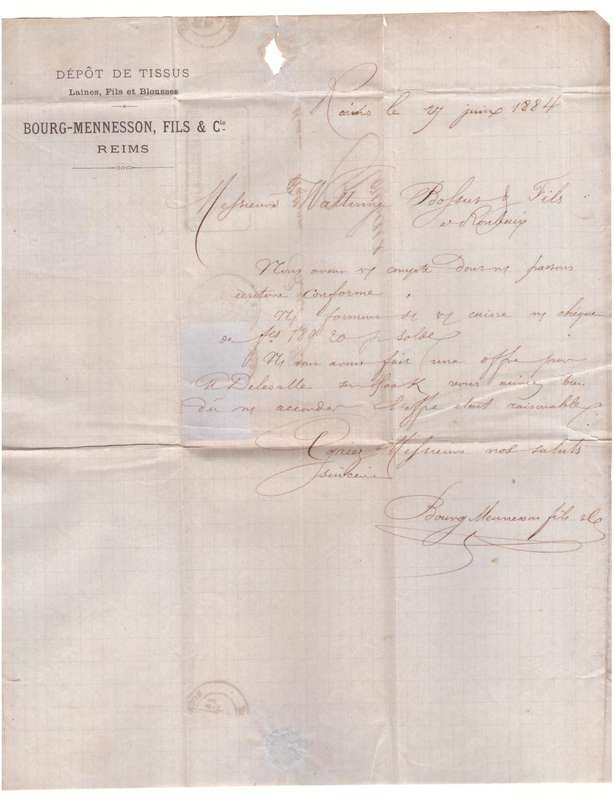 France. Folder, 1884 .