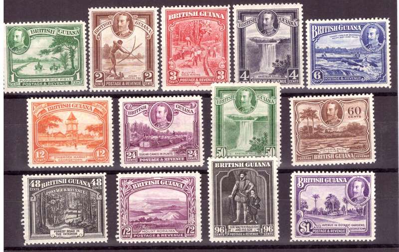 Britich  Guiana . SG. cat #288-300. MH.