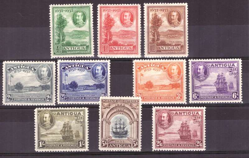 Antigua. SG. # 81-90.  MH