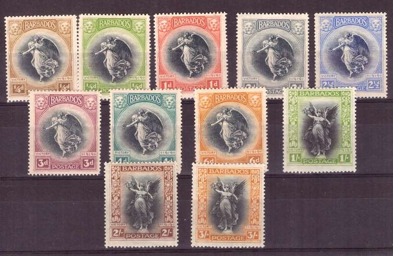 Barbados SG # 201-211.  MH.
