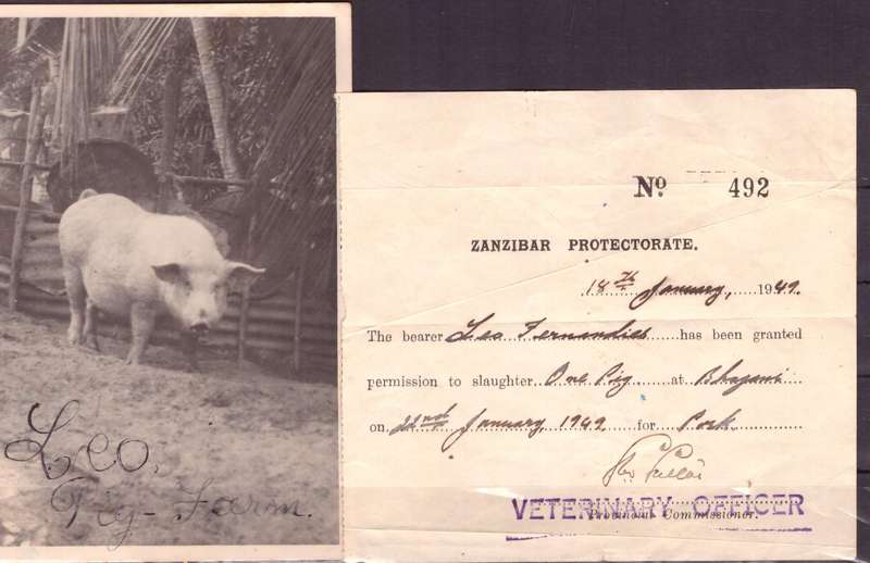 Zanzibar. 1949 cover With story.
