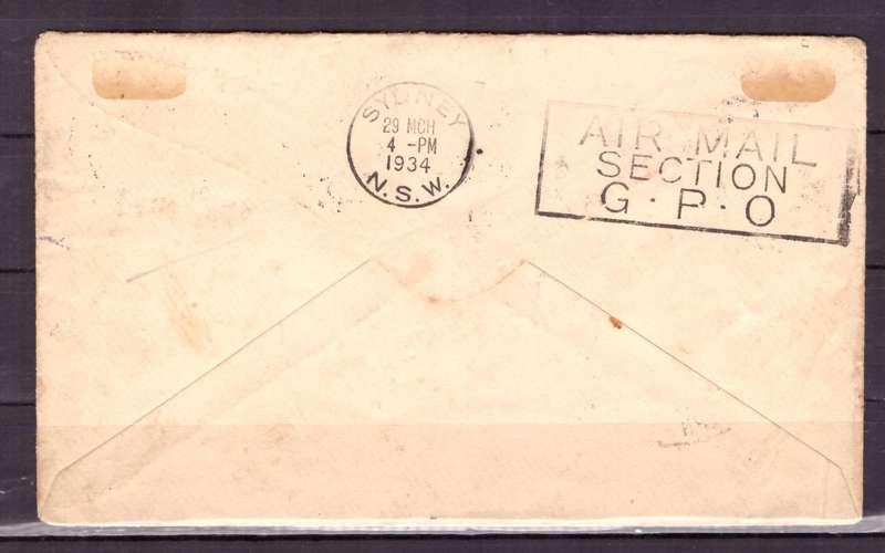 Rare Trans-Tasman Air Mail 1934.