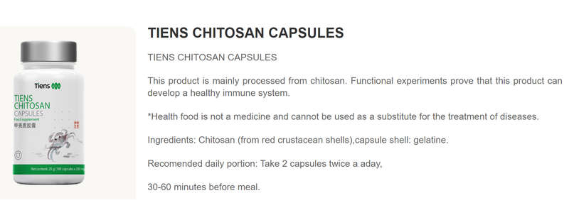 TIENS CHITOSAN CAPSULES