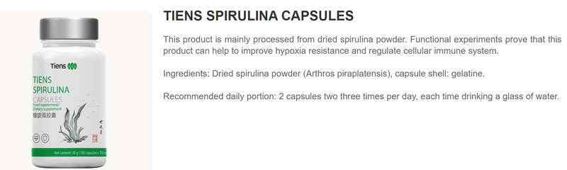 TIENS SPIRULINA CAPSULES