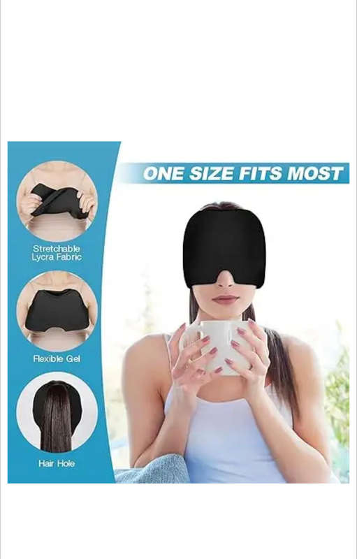 Headache and Migraine Relief Ice Cap Headache Ice Mask Hat for Migraines and Tension Headache Relief