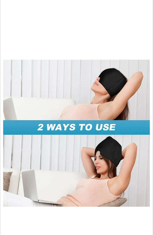 Headache and Migraine Relief Ice Cap Headache Ice Mask Hat for Migraines and Tension Headache Relief