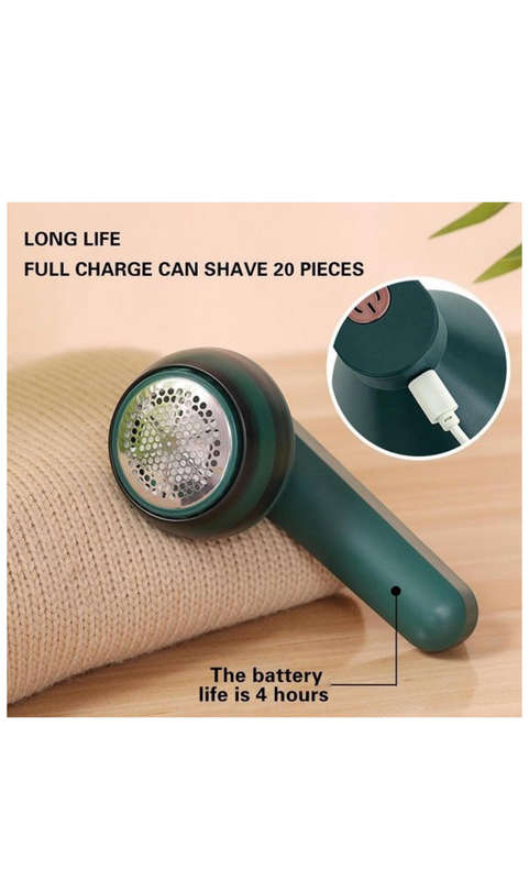 Rechargeable Lint Remover for Clothing Sweater Fabric Shaver - 6 Blades