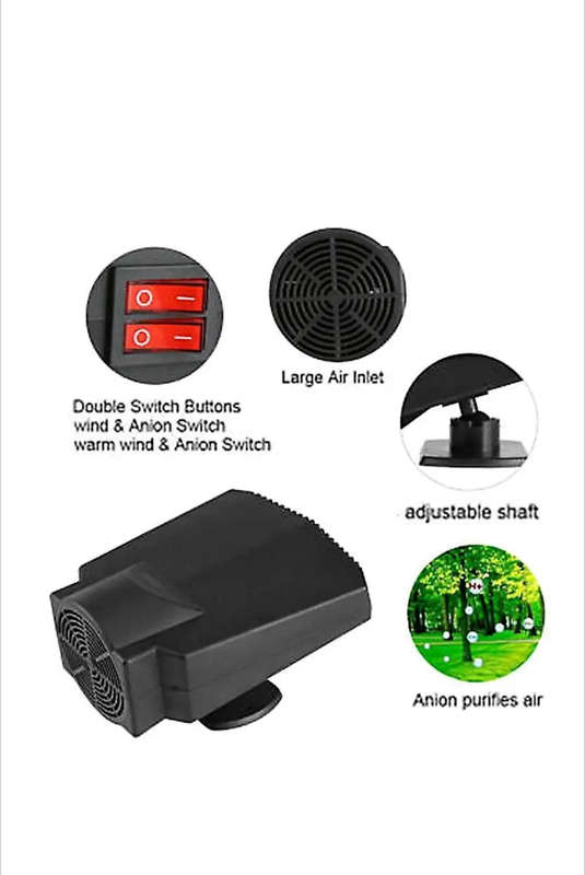 Car Heater Portable Ceramic Heating Cooling Fan Heater Demister Defroster 200W 12V
