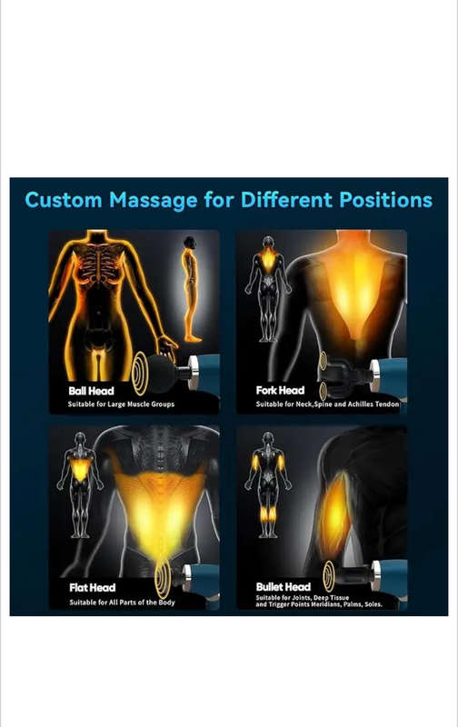 Massage Gun Deep Tissue  Handheld Percussion Massager with Display Screen, 12MM Portable