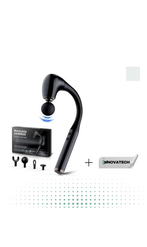 Massage Gun with Upgraded Extension Handle Deep Tissue Back Massager