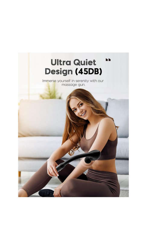 Massage Gun with Upgraded Extension Handle Deep Tissue Back Massager