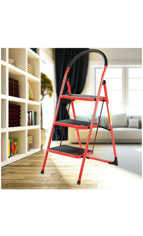 Multi-functional Foldable Step Ladder With 3 Steps