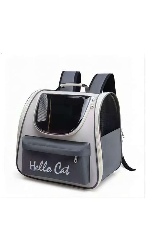 Portable Travel Space Breathable Pet Carrier Backpack - Grey
