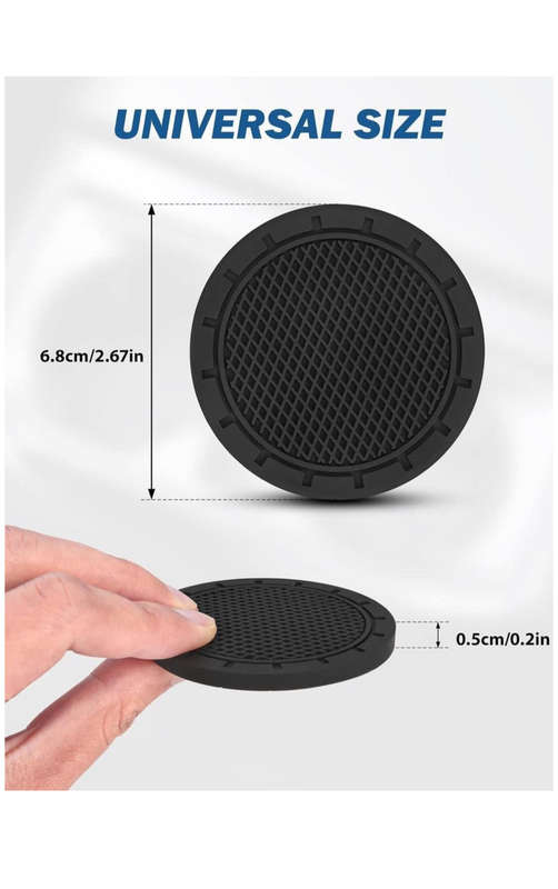 Car Cup Holder Coaster, 2 Pack Universal Anti-Slip Shockproof Car Coasters